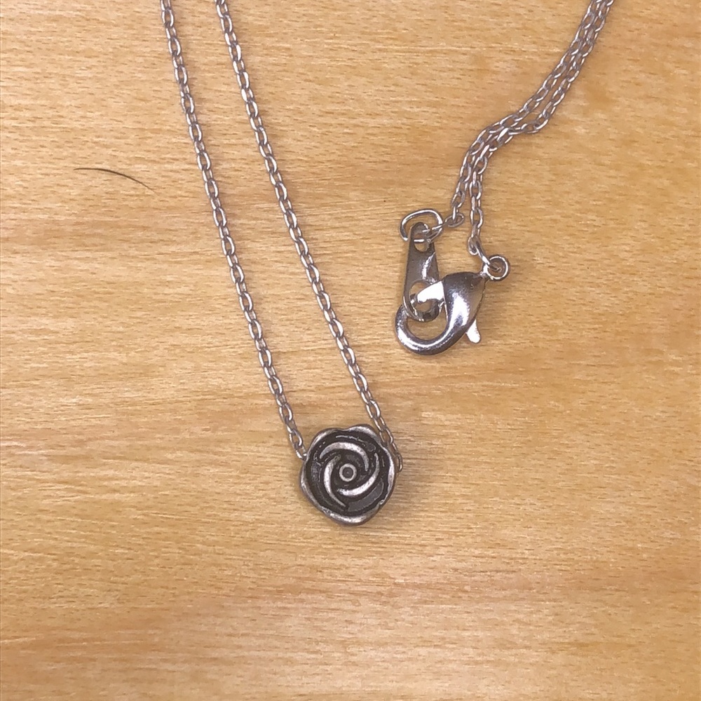 Beauty and the Beast Rose necklace